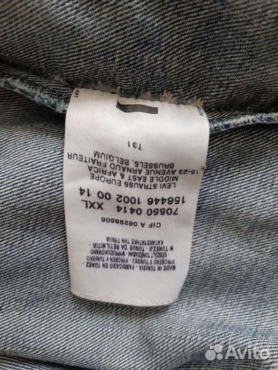 Джинсовая куртка мужская levis xl