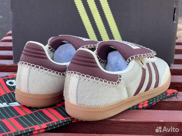 Кроссовки женские adidas samba Pony Cream White