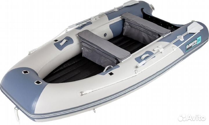 Надувная лодка gladiator E350PRO светло/темносерая