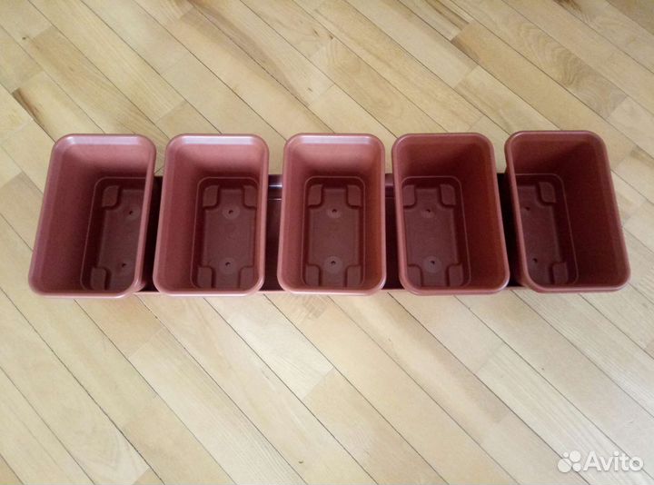 Набор горшков для цветов/рассады с поддоном(новый)