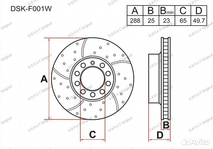 Тормозные диски Skoda. Volkswagen. Audi. Seat