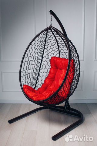 Подвесное кресло из ротанга премиум