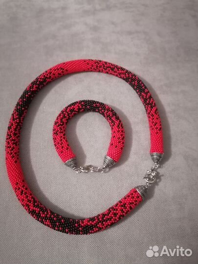 Бижутерия из бисера, жгут, колье и браслет