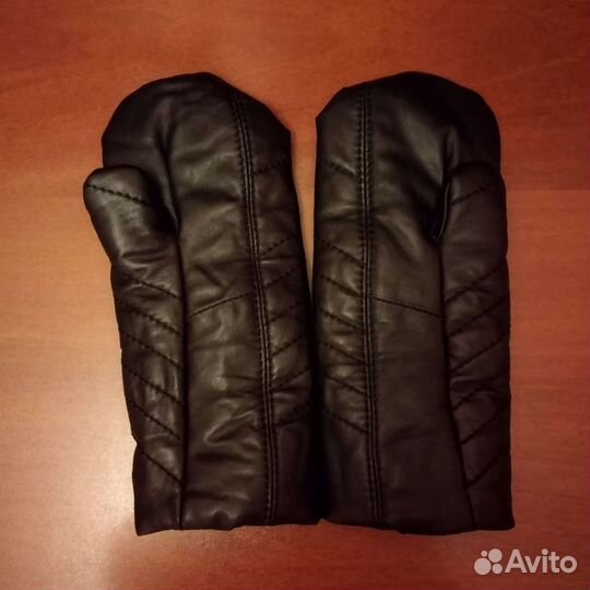 Варежки детские натуральная кожа