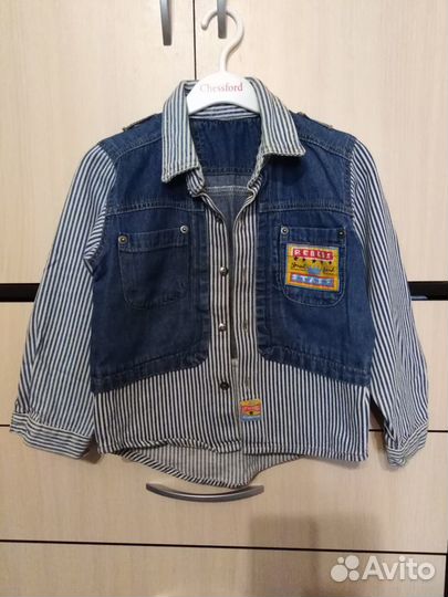 Джинсовая рубашка для девочки р.134 - р. 146