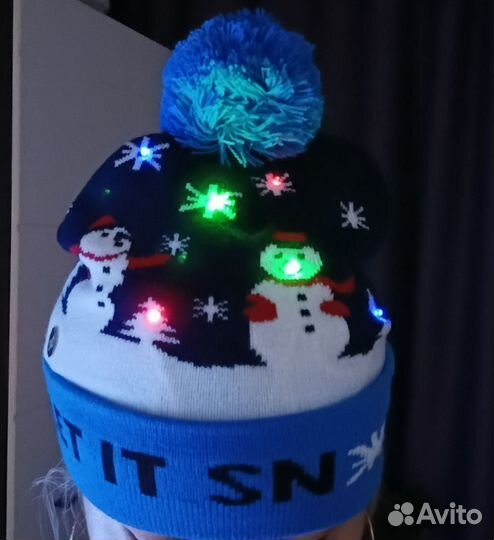 Шапка светящаяся Новогодняя
