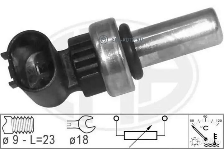 ERA 330757 330757 Датчик температура ож\ opel astra H/J corsa D