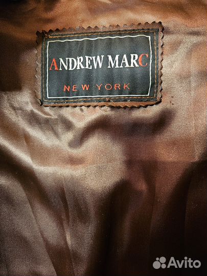 Кожаная куртка винтажная Andrew Marc New York