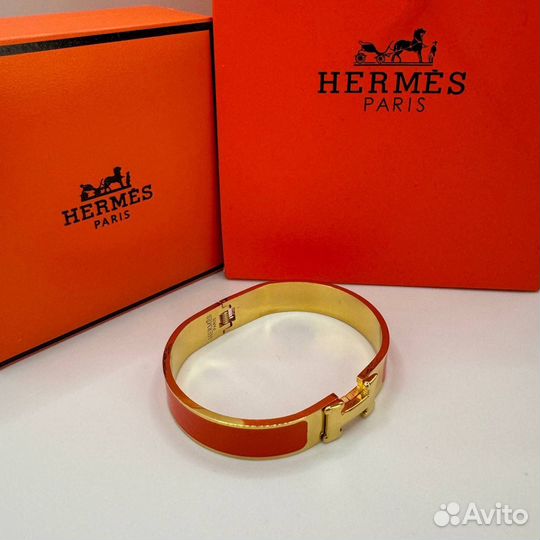 Браслет hermes красный(премиум)