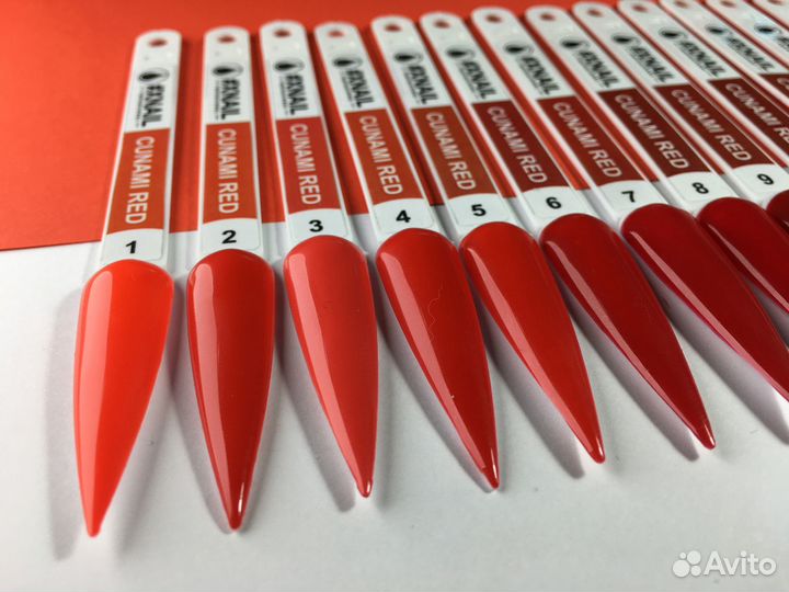 Коллекция огненных красных гель лаков хит