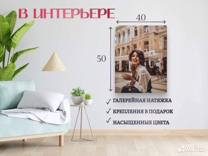 Портрет на холсте по фото