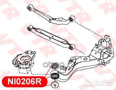 Сайлентблок рычага задней подвески с шайбами