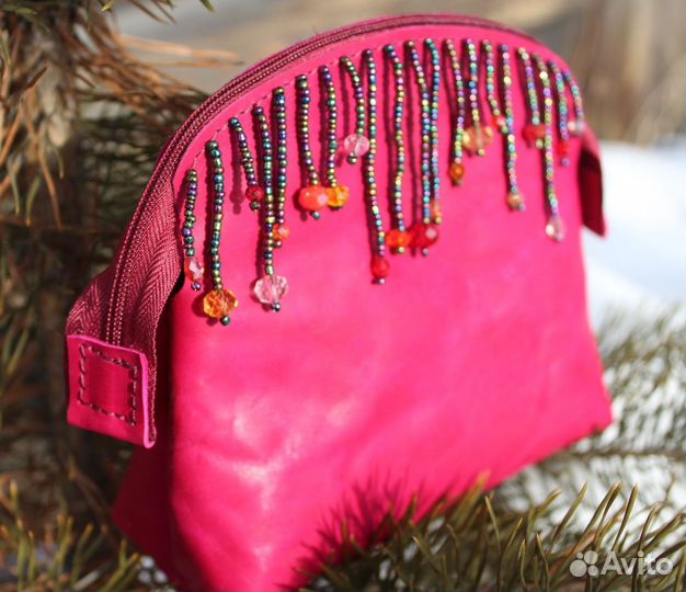 Косметичка из натуральной кожи