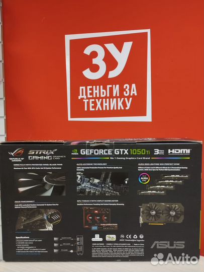 Видеокарта PCI-E Asus GeForce 1050Ti(30лп)