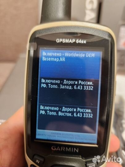 Новый Garmin GPSmap 64sx с топо картой 6.43