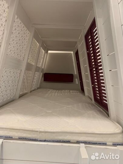 Детская двухярусная кровать домик бу