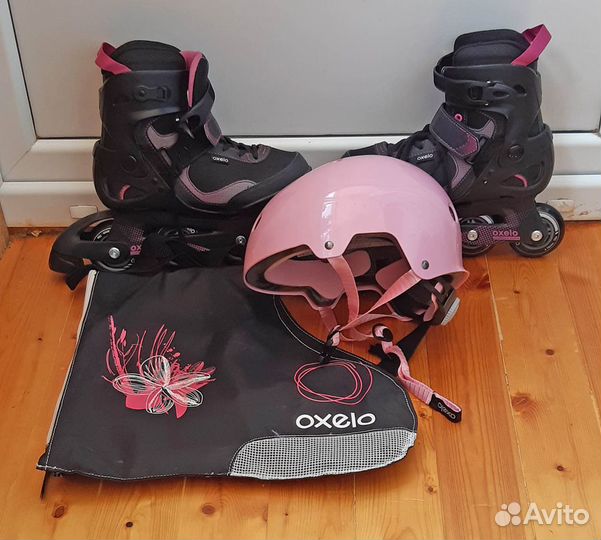 Роликовые коньки женские подростковые Декатлон