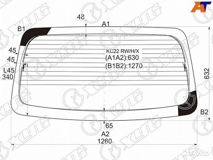 Стекло заднее Nissan Vanette