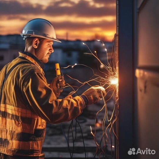 Электромонтаж (лотки, протяжка трасс)
