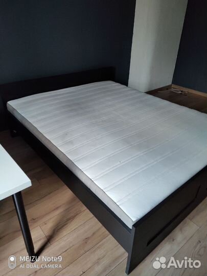 Кровать двухспальная с матрасом IKEA бу