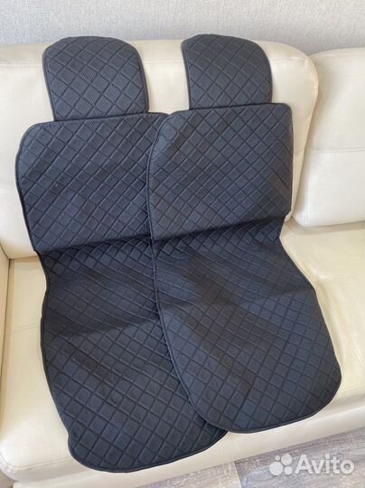 Накидки на сидения с боками черная строчка