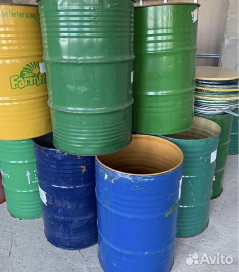 Бочка металлическая с крышкой