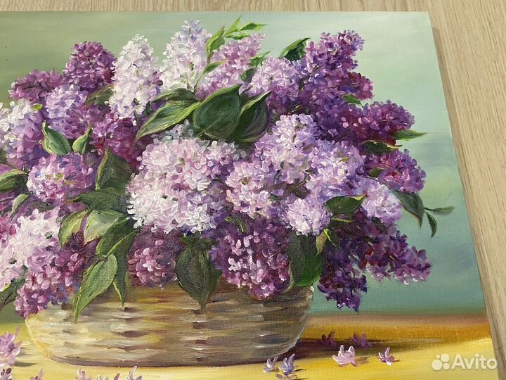 Картина маслом. Сирень