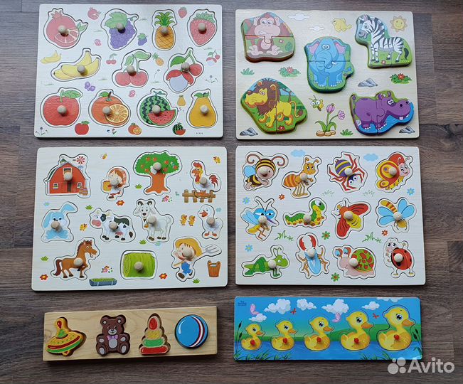 Сортер рамки - вкладыш деревянный пазл