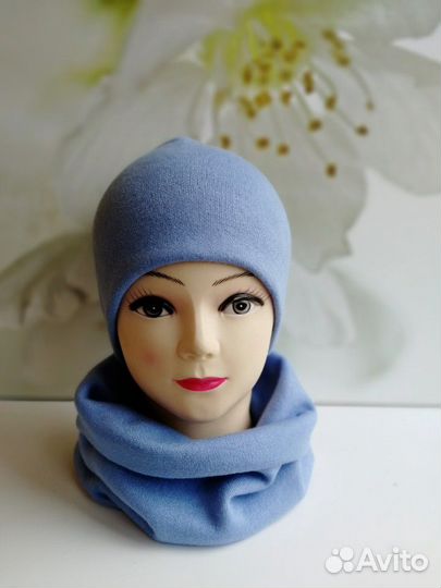 Чалма, шапка снуд из ангоры