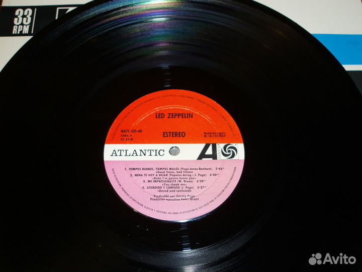 Led Zeppelin 1969. Spain EX\EX