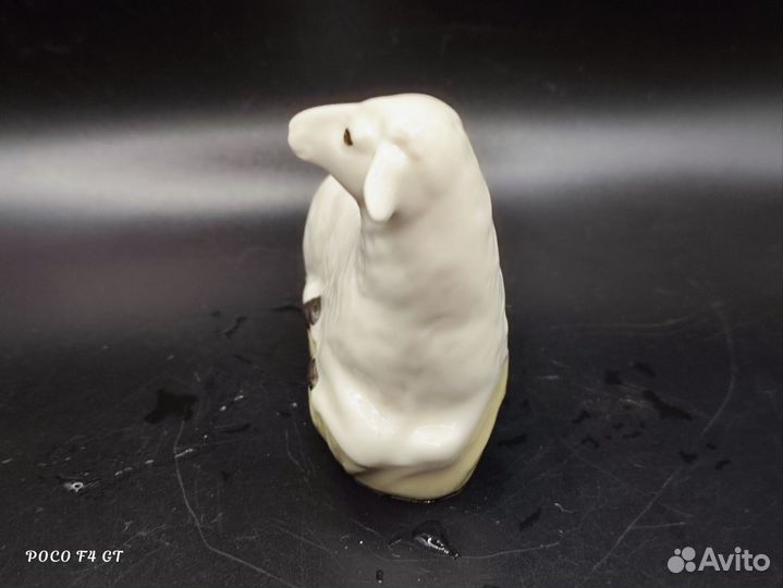 Статуэтка Овца фарфор лфз, 1980е гг винтаж СССР