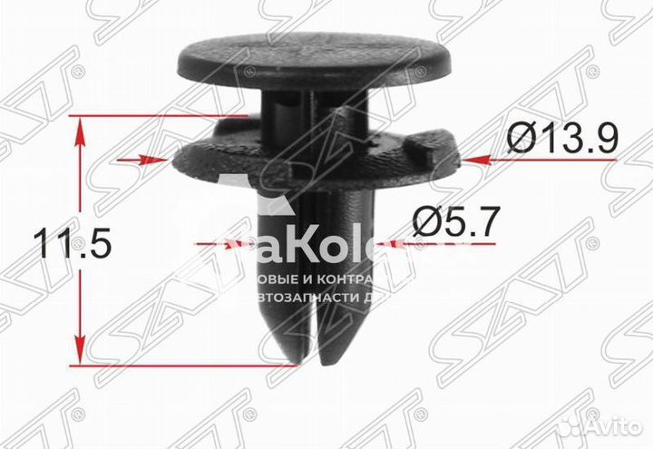 Клипса крепежная nissan/infiniti (1 шт.)