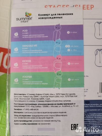 Swaddle пеленки