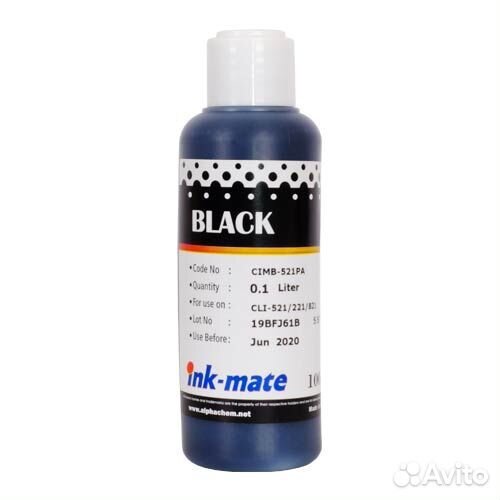 Чернила для canon CLI-521Bk (100мл, black, Dye ) C