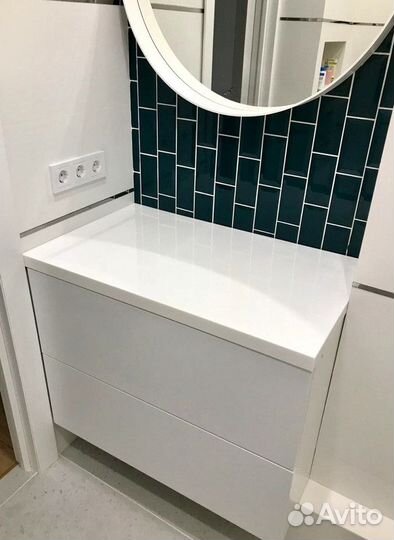 Шкаф в ванную на заказ с монтажом