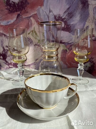 Фужеры Владимир. чайная пара дулево.ссср