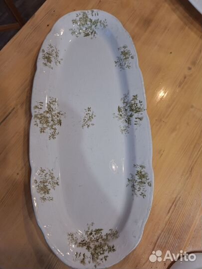 Старинные блюдо Кузнецов, кофейный набор