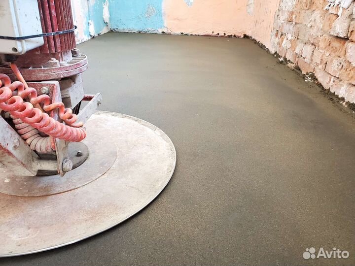 Механизированная полусухая стяжка,выравнивание пол