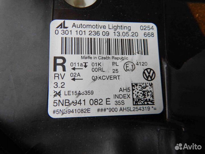 Фара правая Volkswagen Tiguan 2 поколение (2016-20