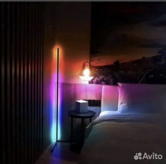 Торшер светодиодный RGB 150 см угловой