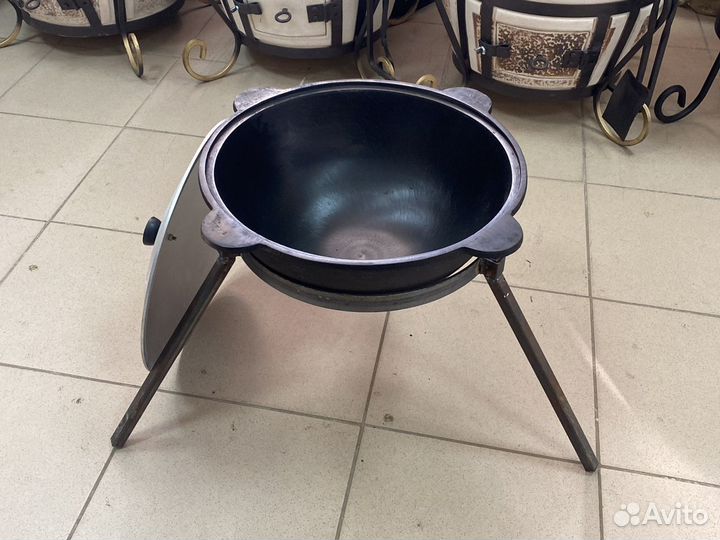 Казан 8л с треногой для костра