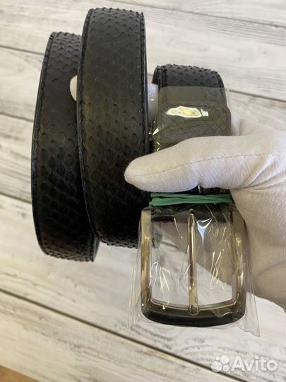 Мужской ремень из натуральной кожи питона