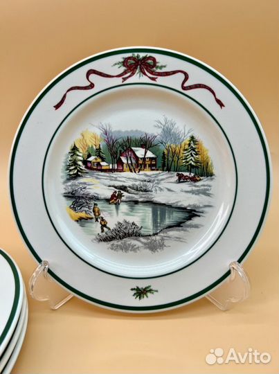 Тарелки фарфор Новый год винтаж Япония