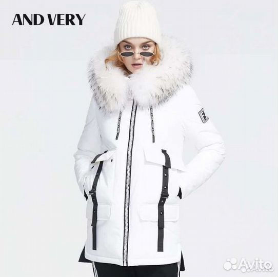 Парка женская белая