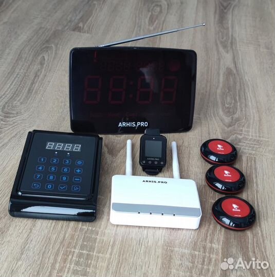 Кнопка вызова персонала, часы, табло, пуль, репите