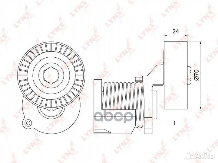 Натяжитель поликлинового ремня VAG 1.4TDI/1.6TD