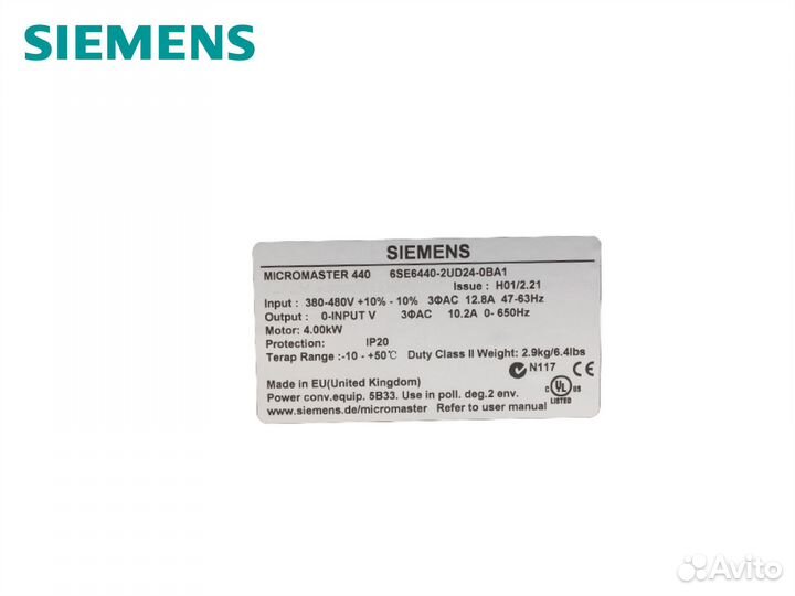 Преобразователь частоты Siemens 6SE6440-2UD24-0BA1