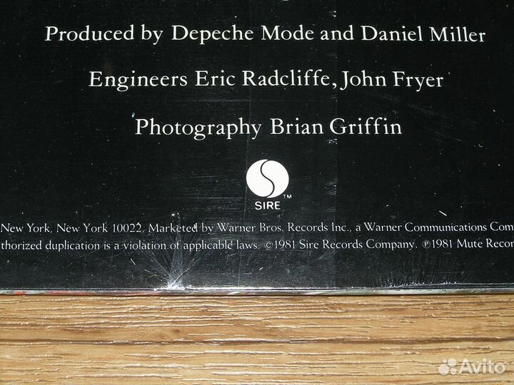 Depeche Mode 1 press USA 1981-84 S/S lp