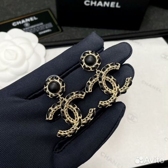 Серьги chanel в наличии
