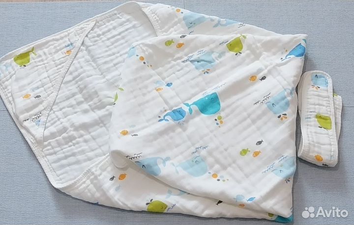 Муслиновые полотенца уголок для новорожденных